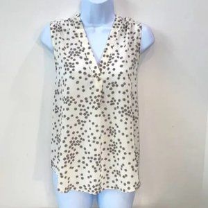 Kim Rogers 14P Petite Button Up Down Blouse Top Mixed Animal Print Leopa…